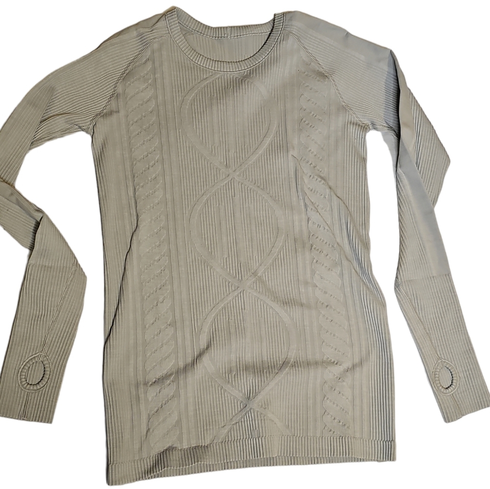 EUC Womens Lululemon Rest Less PulloverSize 8PTP 17Heather Gray